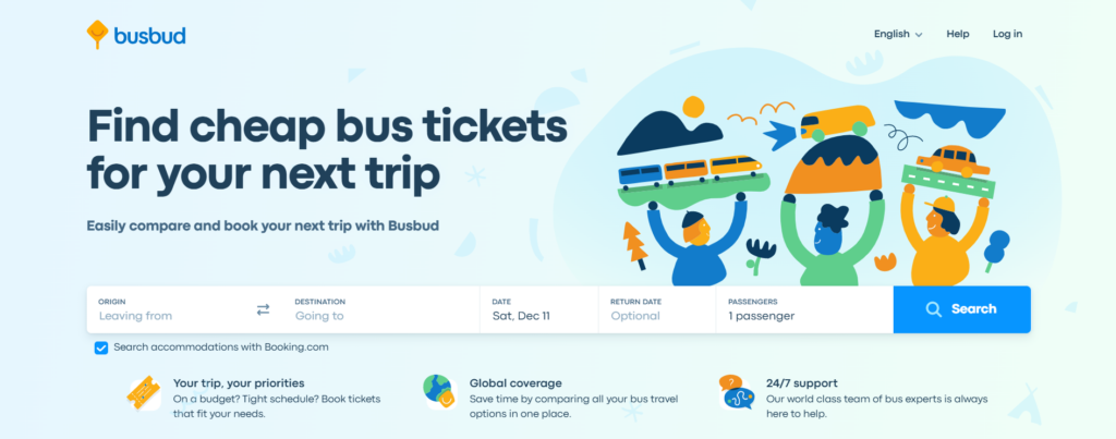 Busbud homepage